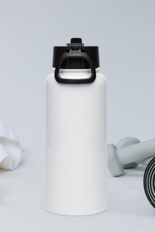 Stainless steel water bottle with a straw lid – Bragle