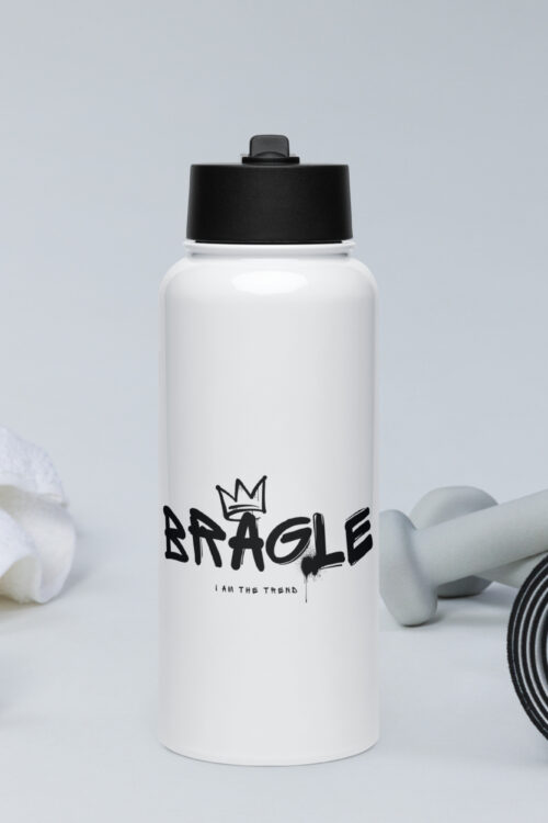 Stainless Steel ater bottle with a straw lid – Bragle